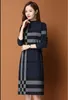 2024NEW WINTER WINDER FASHION NASS CRIMENT CRIGHY LING DUTSES ENEGANT Plaid Classic Long Longe Sleeves Underly Dress Party Woman's Slim Fit Dresses For Girls