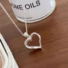 Hangers 925 Sterling Zilver Liefde Hart Ketting Voor Vrouwen Meisje Onregelmatige Eenvoudige Hol Ontwerp Sieraden Party Gift Drop