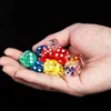 Outdoor Games Activities 10PiecesLot High Quality 14mm Transparent Acrylic 6 Sided D6 Point Dice For ClubPartyFamily Board 10 Colors 231020