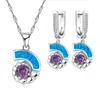 Necklace Earrings Set Unique Snail Shaped Crystal & Earring For Women Jewelry Accessories Bridal Party Wedding Girl Gift