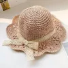 Hats 1pc moda koronkowa kapelusz dziecięcy letni słomka dziobowa czapka plażowa dzieci księżniczka i czapki dla dzieci
