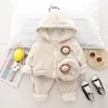 Ensembles de vêtements Bébé garçons vêtements ensemble automne bébé filles dessin animé Lion sweats à capuche veste pantalon sac 3 pièces Costume pour enfants tenues décontractées Costume chaud 231020