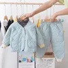 Clothing Sets 2023 Baby Winter Super Keep Warm Clothes Children Girls Long Sleeve Coats Pants 2 Pcs. Set