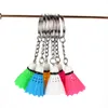 Sleutelhangers 200 stuks Mini Badminton sleutelhanger shuttle sleutelhanger sleutelhanger PVC souvenir