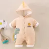 Down Coat Baby clothing Boy rompers Overalls Clothes Winter Girl Garment Thicken Warm Cotton Outerwear coat jacket kids Snow suit Wear 231020