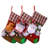 Décorations de Noël 32 / 19cm Socking pour la fête de l'année Décoration de Noël Sacs cadeaux Arbre Pendentif Noel Santa Claus Elk Sac de bonbons Décor à la maison