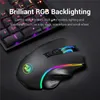 Ratos recarregáveis sem fio e mouse com fio USB Ratos ergonômicos para jogos 8 botões RGB Backlight 4000 DPI para laptop computador Pro Gamer 231020