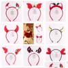 Décorations de Noël Bandeau Cerf Antler Diable Corne Bandes de cheveux Bandes de cheveux Enfants Adts Robe de soirée Halloween Navidad1314X Drop Deliv Dhchh