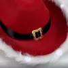 قبعة عيد الميلاد الحزبية مع أضواء LED Santa Cowboy وميض القبعات Cowboy Cowbo