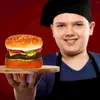 Decoración de fiesta realista hamburguesa con queso pan simulación modelo cocina prop atractivo sésamo