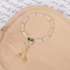 Strand Fashion Bracelets en cristal de jade naturel pour femmes, lumière de luxe, papillon, sac d'argent, pendentif, Bracelet perlé, bijoux de fête d'affaires