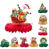 Decorações de natal estilo vitoriano temático natal favo de mel peças centrais para o feriado 3d decorações de mesa papel favo de mel bola x1020