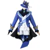 Genshin Impact Fontaine Character Costume Full Set With Hat Mönstrade tyger Fokalors Uniform Cosplay Wigcosplay