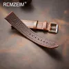 Watch Bands Retro Genuine Leather Strap Oil Wax Discoloration Cowhide Leather Watchband 1819 20 2122mm High Quality Business Watch Band 231020