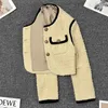 Vestes Femmes Jaune Casual Petit Parfum Costume Veste Femme Corée Chic Patchwork Doux Français Femmes Manteau Court Automne Hiver