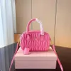 Sälj Pink Women Crossbody Shoulder Bags Leather Handväska Högkvalitativ lyxig tygväska shoppingväska flickväska