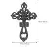 Bougeoirs 2 pièces bougies pilier noir croix chandelier support décoratif tenture murale en métal rétro ornement en fer