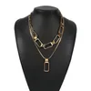 Anhänger Halsketten Übertrieben Dicke Kette Halskette Weibliche Mehrschichtige Sperre Punk Hip Hop Chunky Miami Choker Frauen