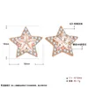 Chains Liming S925 Sterling Silver Star Earrings Female European Micro-inlaid Light Luxury Personalized Zircon Wholesale