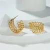 Stud Earrings Punk Female Male Love Infinity For Women Men Gold Color 8 Letter Wave Earring Wedding Party Ear Jewelry Gifts