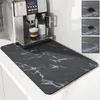 Bordmattor Kök kaffematta dölj fläckar gummi stödd absorberande skål torkande bordsartar dränering kuddräknare tillbehör