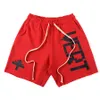 Vertabrae Shorts para hombre para mujer diseñadores Negro Rojo Pantalones cortos Impresión de estrellas Ropa casual Ropa de playa de verano Tamaño de EE. UU.