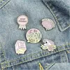 Broches Broches Broches en émail Pin Rose Squelette Fleur Badges En Métal Broche Drôle Broches Cadeau 1480 E3 Drop Delivery Dhmoh