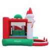 Feliz Natal Bounce House Slide Inflável Bouncer Playhouse Boneco de neve e Santa House Jumping Castle com Ball Pit Kids Brinquedos de Natal Presentes Jumper para crianças brincam