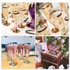 Wine Glasses 6Pcs/Set Disposable Plastic Glass Champagne Red Flutes Cocktail Goblet Home Bar Wedding Party Drink Cup 150ml