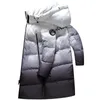 Gilet da uomo 90 Piumino d'anatra bianca Giacca invernale Cappotti ispessiti Soprabito freddo estremo Giacche lunghe Parka con cappuccio Hombre 231020