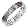 Heren Gezondheid Magnetische Armband Voor Man Verzilverd Puur Titanium Bangle Magnetische Ion Germanium Far Infar Rode Armbanden Jewe2618