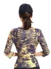 Stage Wear Leopard Bandage Ballroom Women 2023 Modern Dance Tops Figure Skating Classical Elegant Standard Middle Sleeve Latin Jazz