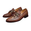 2023 Chaussures habillées formelles de haute qualité pour les concepteurs de luxe doux Hommes Noir Marron Chaussures en cuir véritable Bout pointu Hommes Business Oxfords Casual Shoess