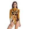 Cosplay filme super-herói trajes cosplay 3d impressão macacão ouro sier manga longa apertado bodysuit zentai fetiche outfit feminino terno muscular