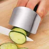 Nova ferramenta de cozinha aço inoxidável mão protetor de dedo faca corte fatia capa protetora protetor mão corte vegetal