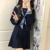 Clothing Sets Japanese Style Student Girls School Uniforms Navy Costume Women Sexy JK Suit Sailor Blouse Kirt