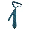 Neckband Luxury 8cm Mens Neslipsgröna färgränder randig rutig för man Jacquard Woven Tie Formella affärsfest Tillbehör 231019