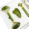 Guasha ansiktsmassage hudvårdsverktyg set gua sha jade roller 3 st jade för ansiktsskulptering verktyg rullmassager anti rynkor ögon puffiness anti-aging kroppsavslappning