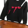 Luksusowy sweter dla chłopców i dziewczynki dla dzieci dzianinowy najwyższy rozmiar 100-150 cm kontrast logo jacquard dzianin pullover październik 15