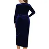 Plus Größe Kleider Abend Luxus 2023 Samt Wrap Bodycon Lange Vestido De Mujeres 5Xl Kurve Kleidung Für Frauen