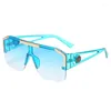 Sunglasses Large Frame One-piece Female 6922 Fashion Box Cat's Eye