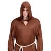 cosplay Eraspooky Medieval Monk Jedi Master Hooded Robe Cloak Renaissance Priest Halloween Costume Purim Cosplaycosplay