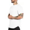 Muscleguys Long T-shirt Men hip Hop Gyms t-shirt Longline extra lång tee-skjorta för manlig kroppsbyggande och fitness toppar tshirt351o