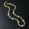 Diseñador de hip-hop collar pulsera remiendo personalizado cara sonriente oro plata collar de diamantes completo collar de hombre cadena de clavícula accesorios2551