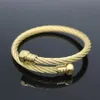 High Quality Women Bangle Stainless Steel Gold Color Wire Men And Women Charm Screw Nut Bracelets & Bangles New Fashion Jewelry207v