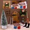 Decorações de Natal 12/18 / 11pcs Elf Door Grinalda Lâmpada de árvore Dollhouse Elf Door DIY Ornaments Mini House Decorações de Natal para móveis de casa de bonecas x1020