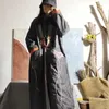 Kadınlar Down Kadın Gevşek Kış İşlemeli Patchwork Uzun Ceket Dış Giyim Kadın Vintage Parkas Yastıklı 2023 Topcoat