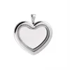 Pendant Necklaces Stainless Steel Magnet Hinged 30mm Heart Shape Locket For Custom Floating Charms Keepsake Xmas GiftPendant336F