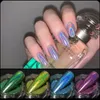 Akrylowe proszki płyny 12box laserowe tarcie kurzu gwoździe lśniący proszkowy zestaw holograficzny niebieski pigment lustro drobne chromowane dekoracje manicure Zestaw lampy błyskowej#* 231019