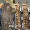 Dantelli peruklar örgü örgüsü için toplu insan saçı vurgu kıvırcık gevşek derin dalga çift çizilmiş boho düğümlü örgüler saç demetleri hiçbir atık toptan 231020